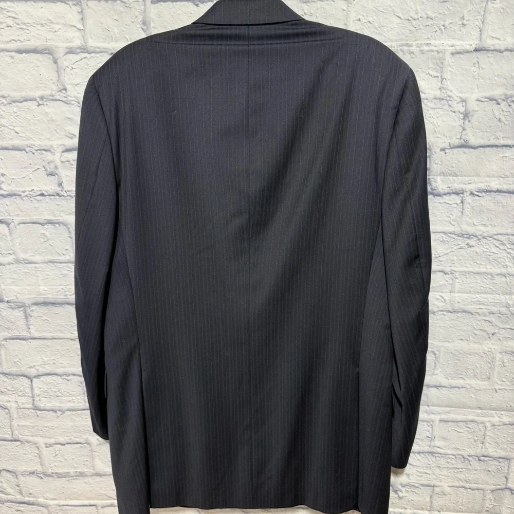 Men's Ted Baker London Navy Pinstripe Blazer, 42L, (See Description)